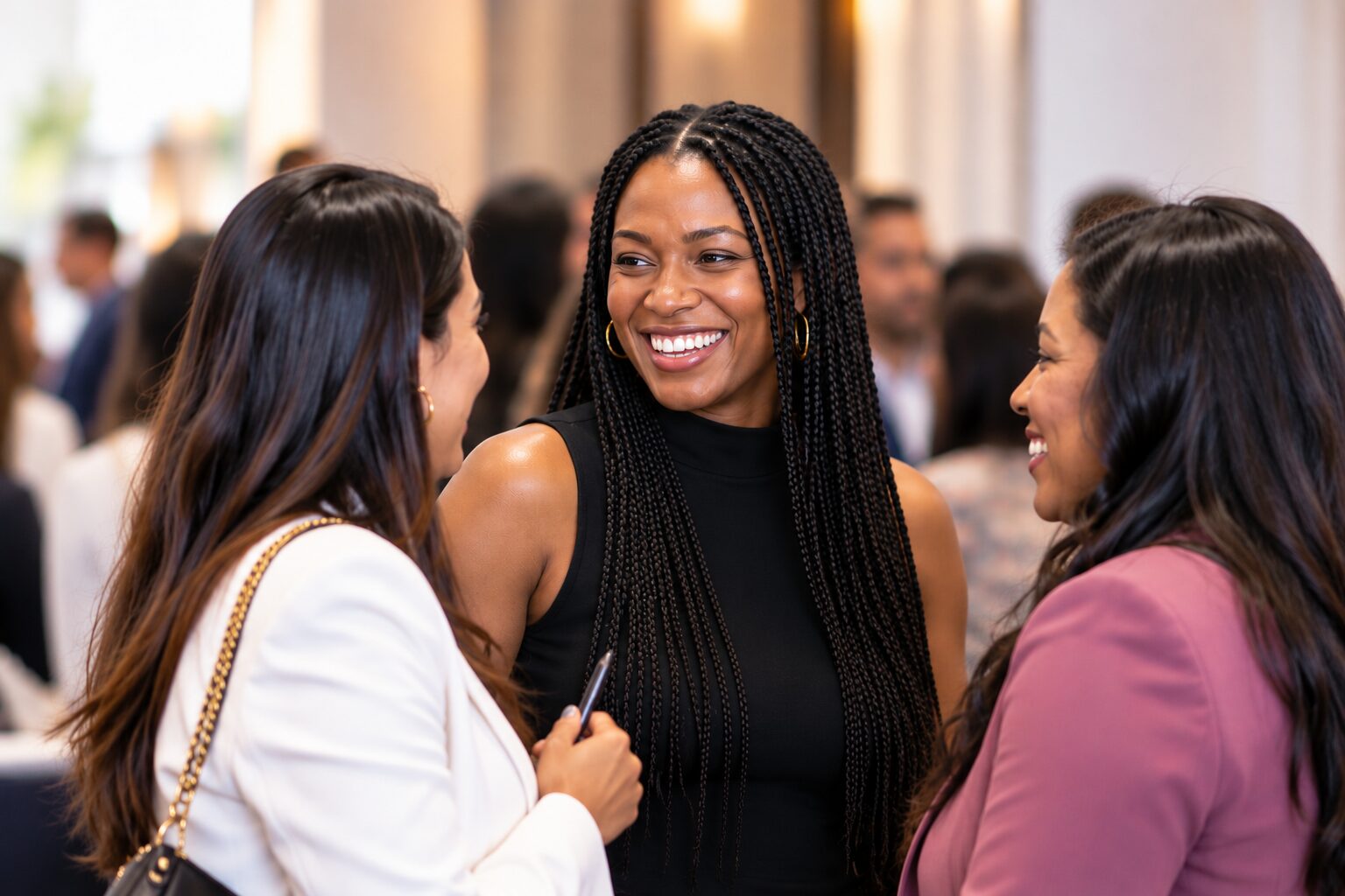DID attendees talking at a reception