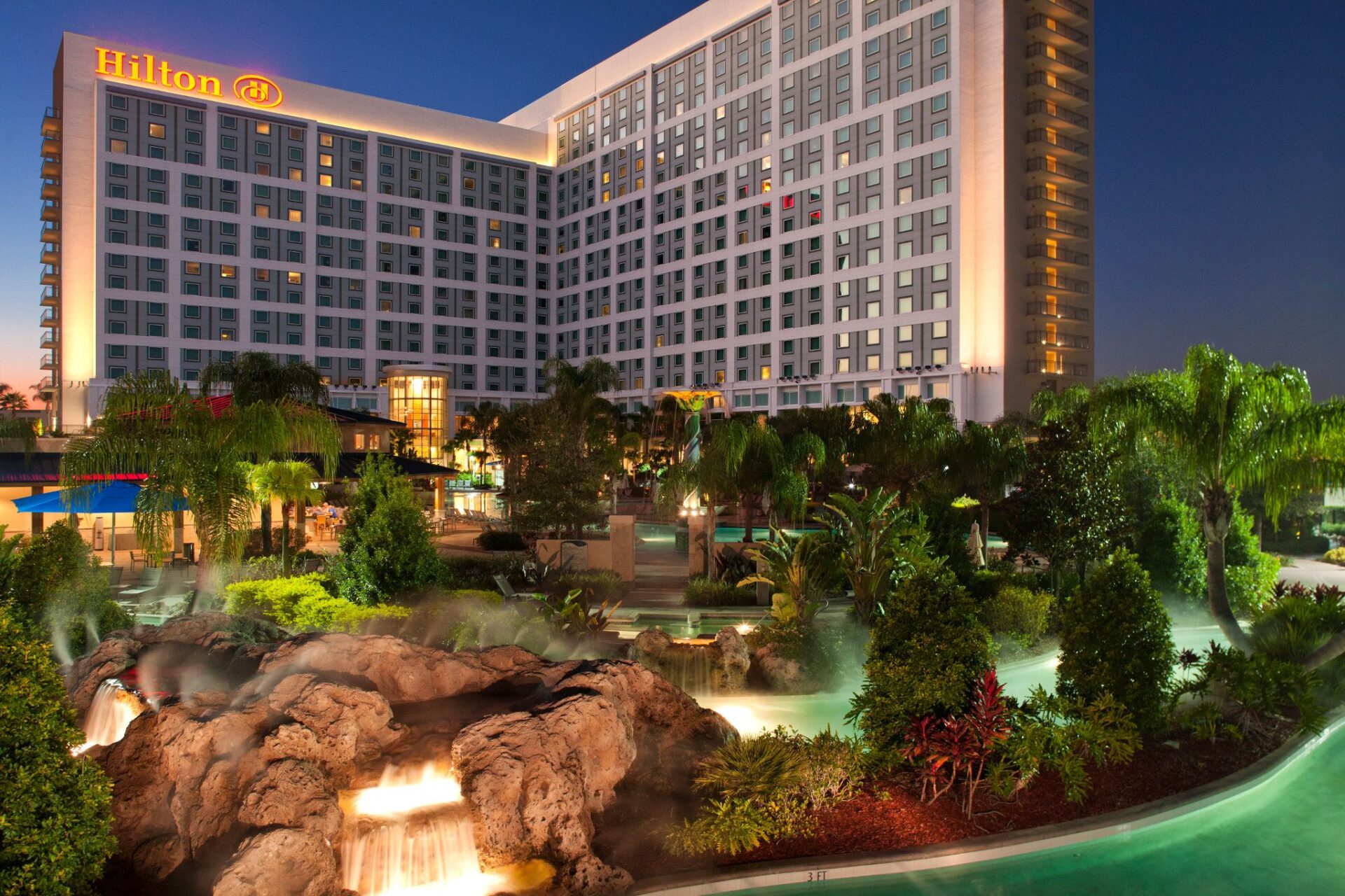 Hilton Orlando at dusk